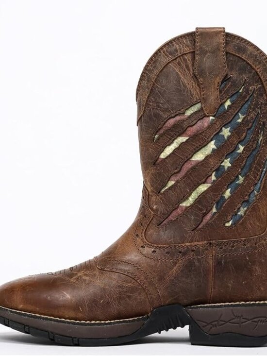 Cody James Scratch American Flag Lite Western Boots Men\'s 13D main image 4